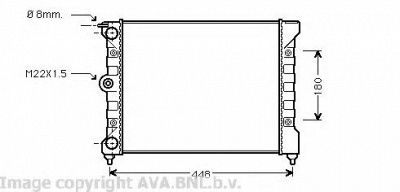 AVA QUALITY COOLING vw2038 -  Радиатор, охлаждение двигателя